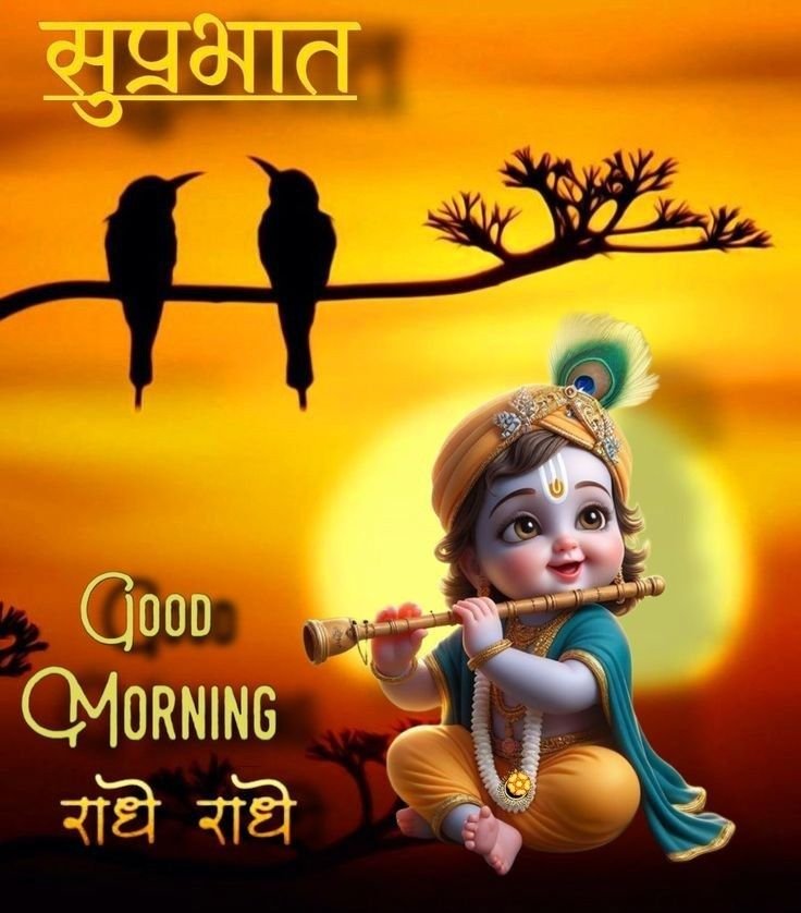 जय श्री कृष्णा राधे राधे गुड मॉर्निंग फोटो