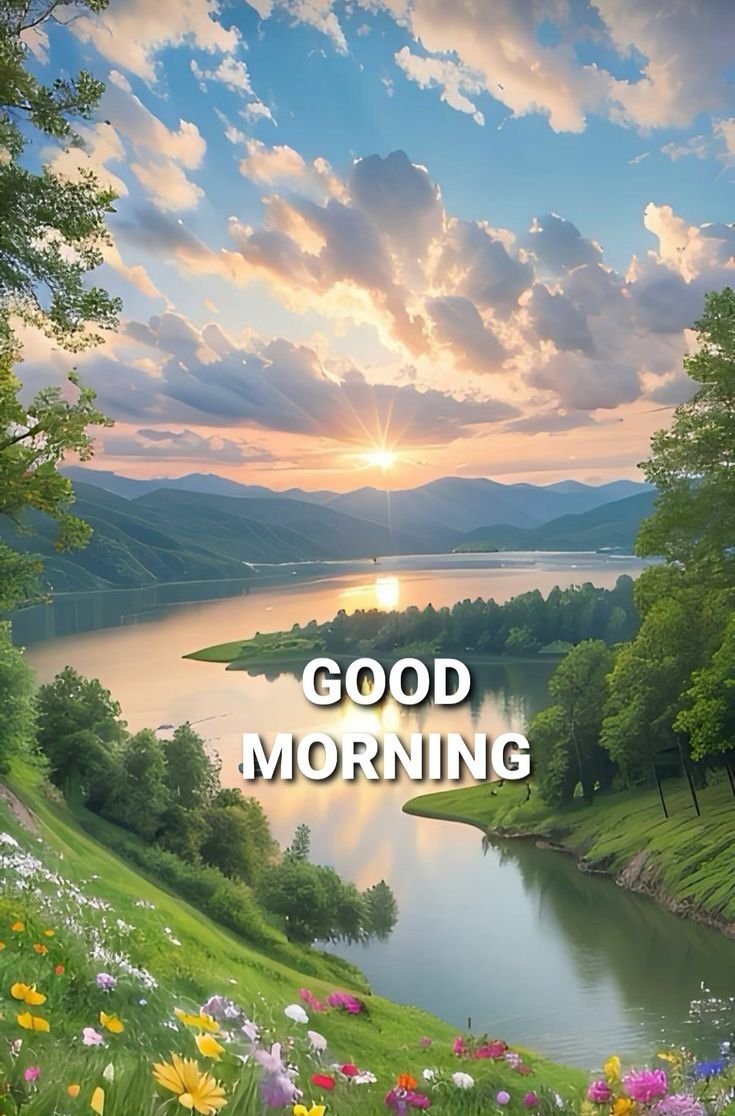 Beautiful village good morning nature images