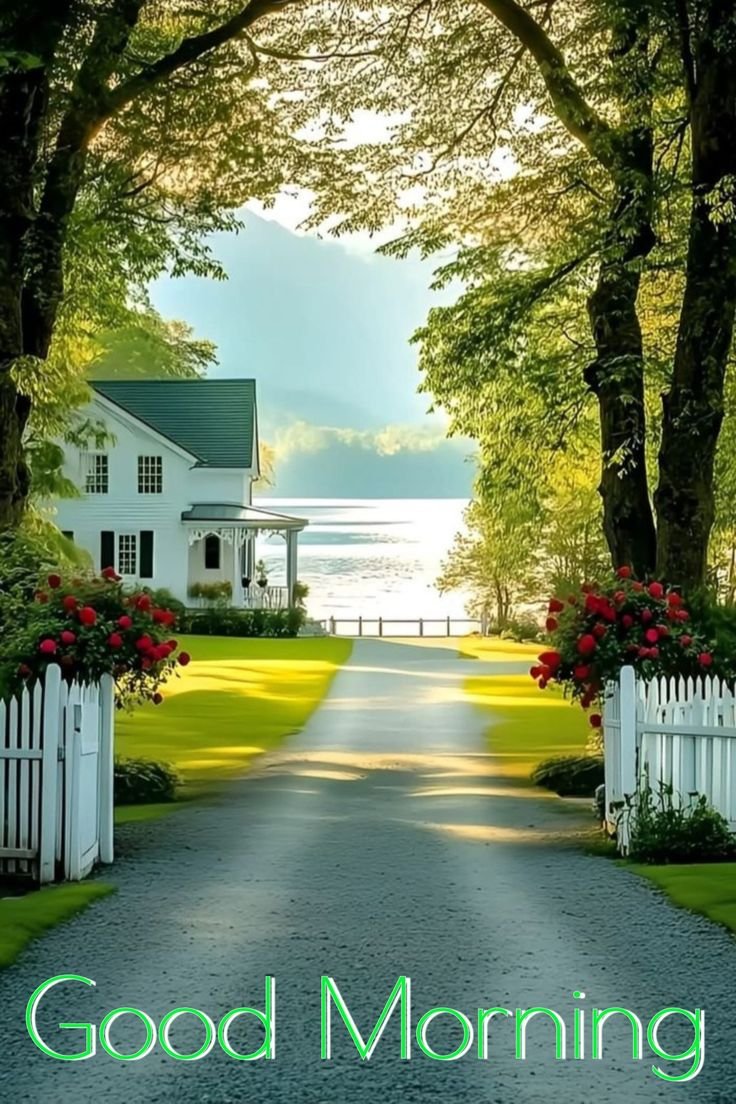 Beautiful village good morning nature images