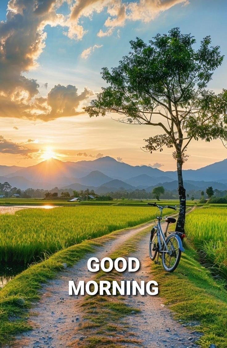 Village good morning nature images