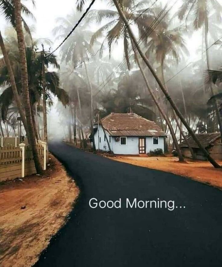 Village good morning nature images