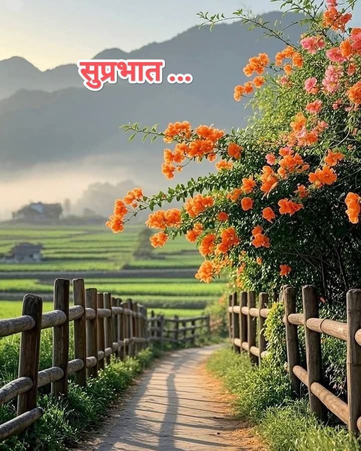 Indian village good morning nature images