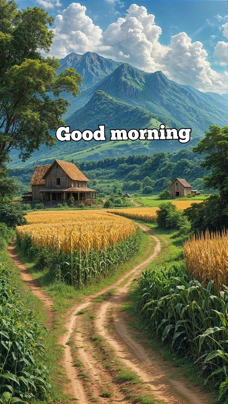 Indian village good morning nature images