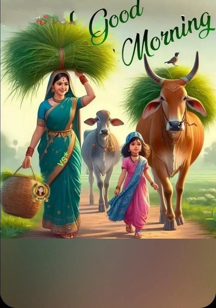 Indian village good morning nature images